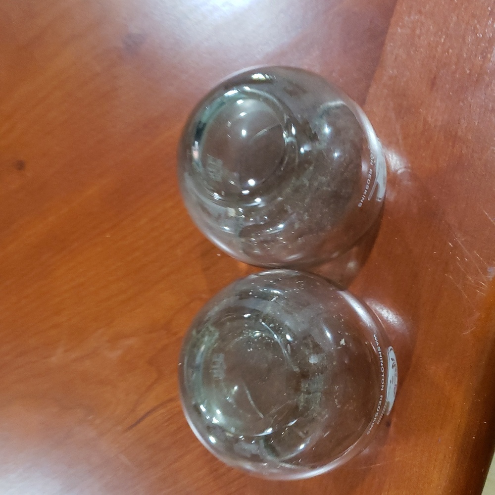 NFL Team Logo Glass Set - Black. Vintage Washington Redskins. Set of 2 - Picture 4 of 4